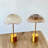 Kit Abajur Decorativa de Ágata Natural - Pérola Natural/Mel Dourado