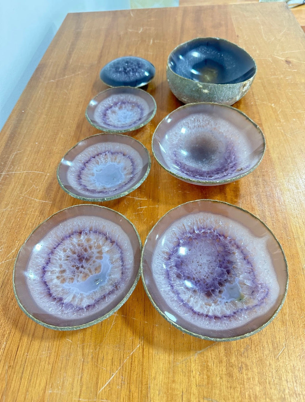 Tigelas em Ágata Natural - 7 Peças