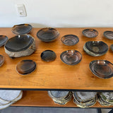 Tigelas Ágata Roxa com Acabamento Dourado - 8 Peças