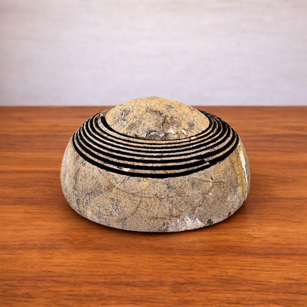 Tigelas em Ágata Roxa e Azul com Acabamento Dourado 6 Peças